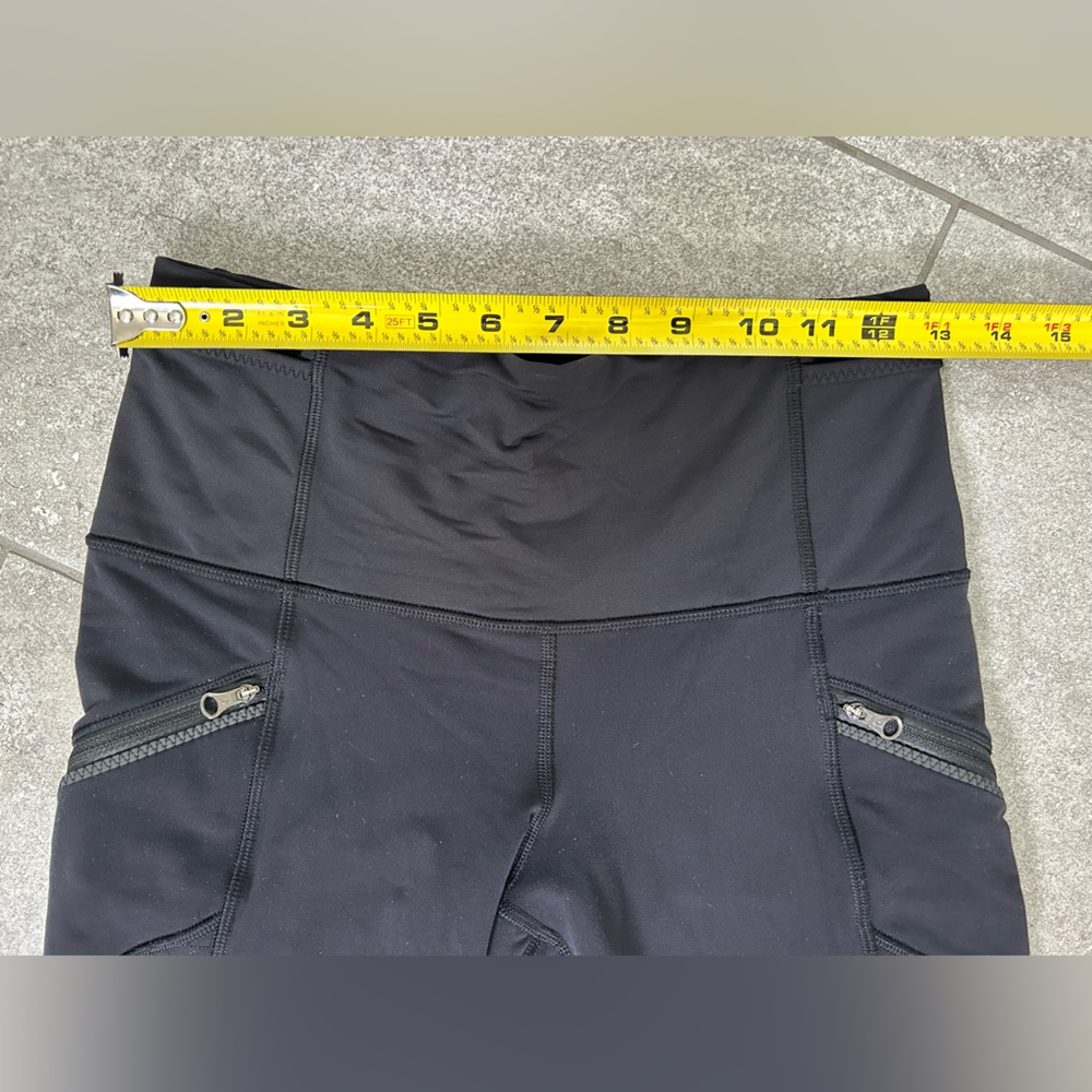 Lululemon Fleece Lined Leggings Black Running Size 6 - Picture 8 of 12